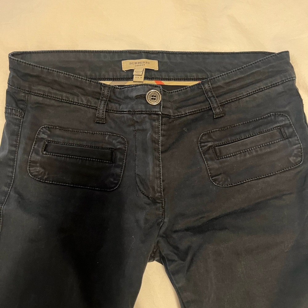 Burberry black jeans, size UK 6, US4, and Made in Italy